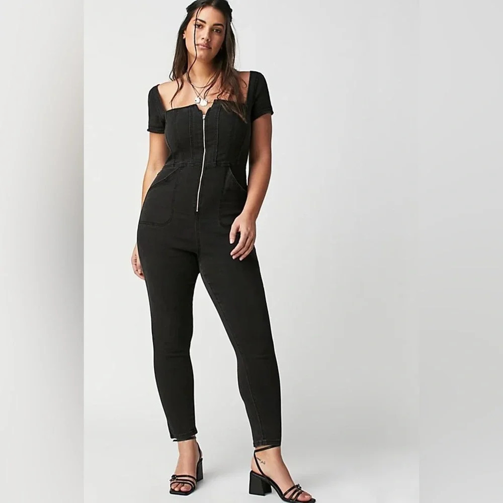 FREE PEOPLE We The Free Curvy- Selena Slim Leg One-Piece Jumpsuit XXL
